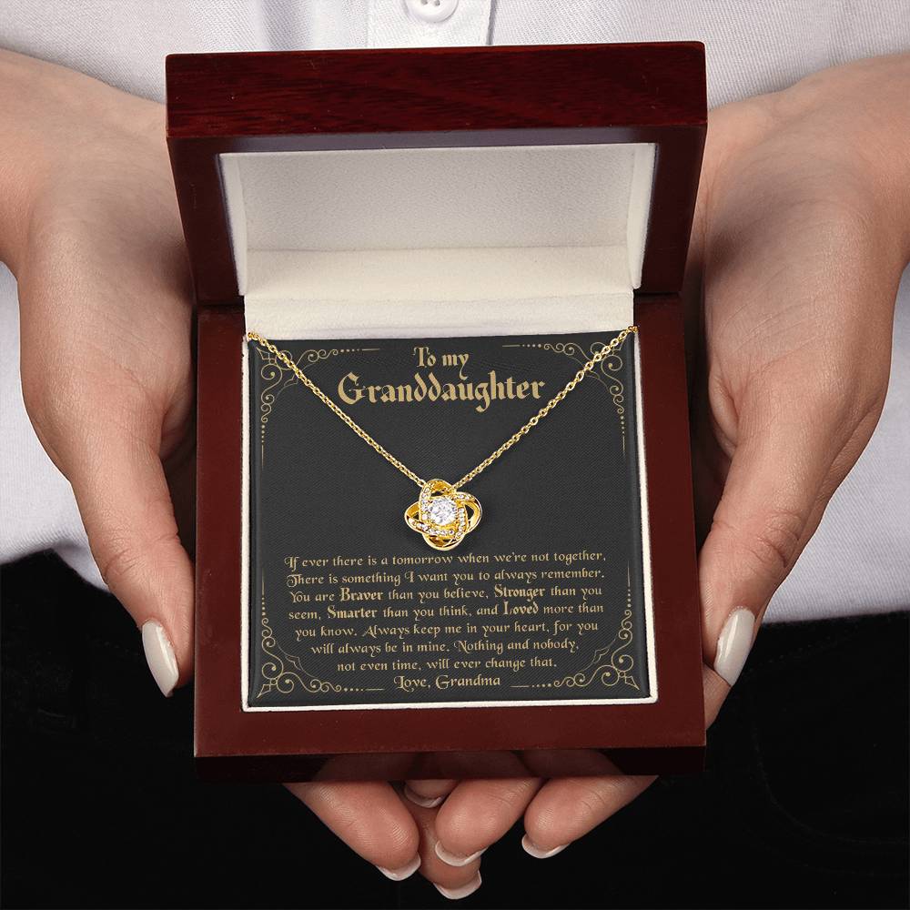 Granddaughter - Stronger - Love Knot Gift Set