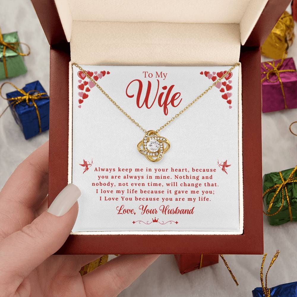 Wife - My Life - Love Knot Gift Set