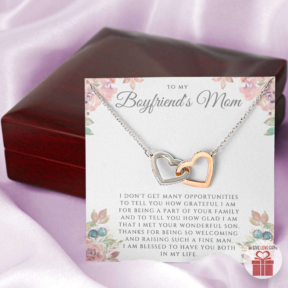 I Am Blessed - Boyfriend's Mom - Interlocking Hearts Necklace