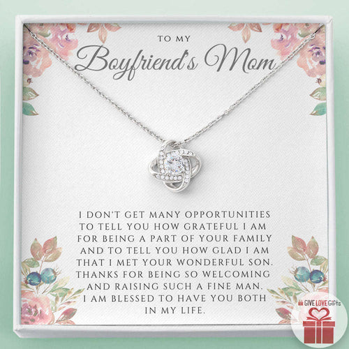 I Am Blessed - Boyfriend's Mom - Love Knot Necklace