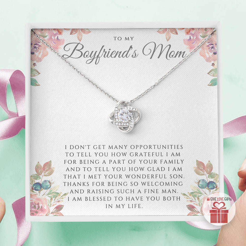 I Am Blessed - Boyfriend's Mom - Love Knot Necklace