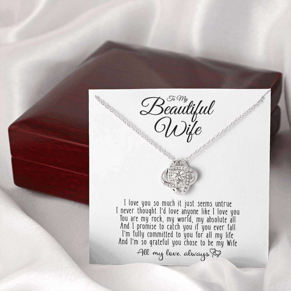 So Grateful - Wife - Love Knot Necklace