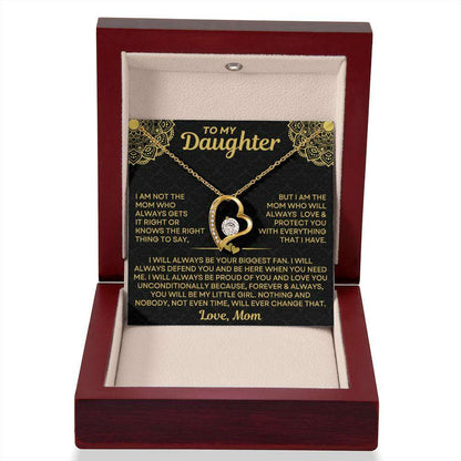 Give Love Gifts: Mom to Daughter - Always - Forever Love Gift Set: 18K Yellow / Mahogany & LED Light