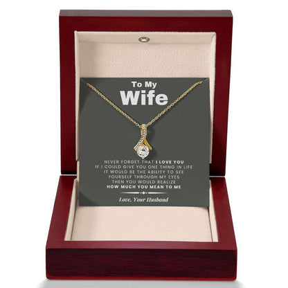 Give Love Gifts: Wife - One Thing - Alluring Gift Set: 18K Yellow / Mahogany & LED Light
