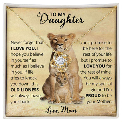 Give Love Gifts: Mom to Daughter - Old Lioness - Love Knot Gift Set: 18K Yellow / Two-Tone Standard