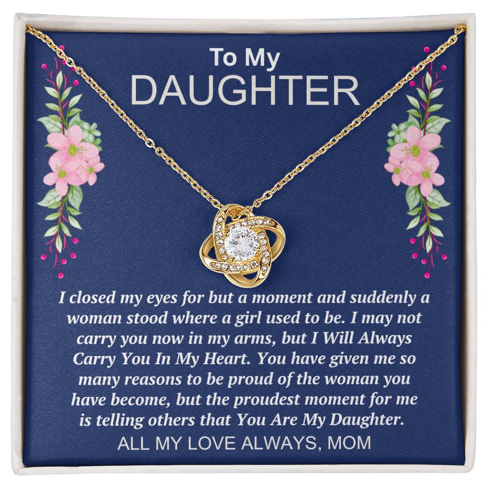 Give Love Gifts: Mom to Daughter - My Eyes - Love Knot Gift Set: 18K Yellow / Two-Tone Standard