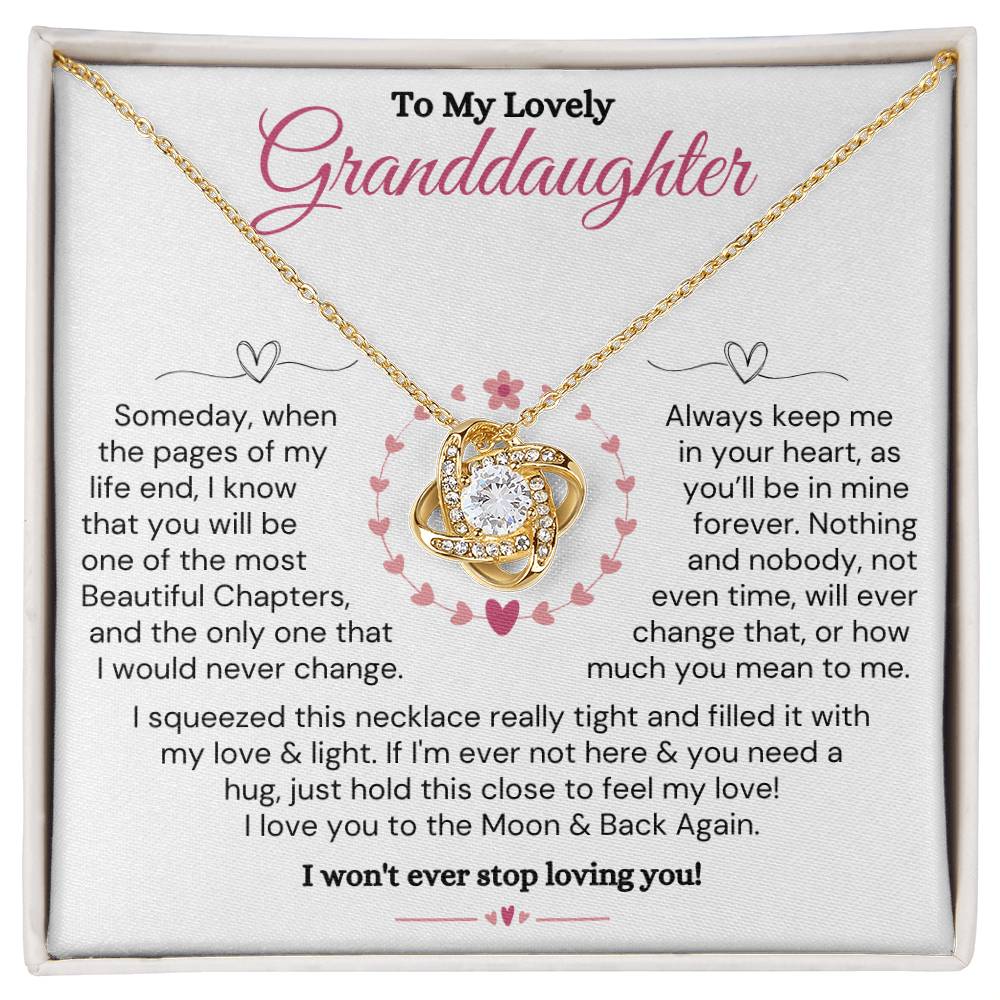 Granddaughter - Never Change - Love Knot Gift Set