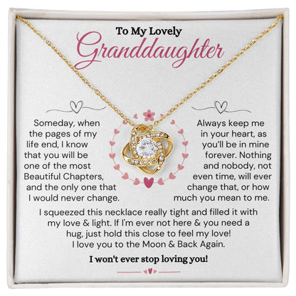 Granddaughter - Never Change - Love Knot Gift Set