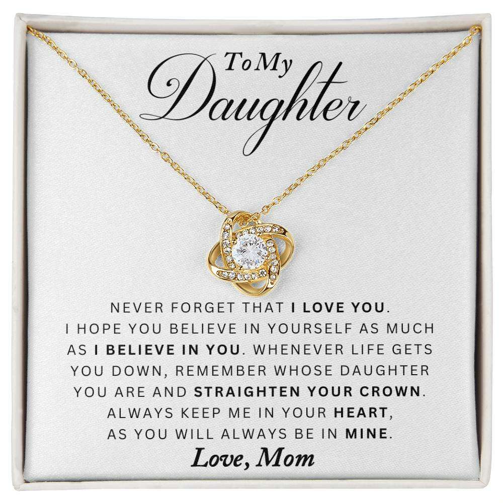 Give Love Gifts: Mom to Daughter - Never Forget - Love Knot Gift Set: 18K Yellow / Two-Tone Standard