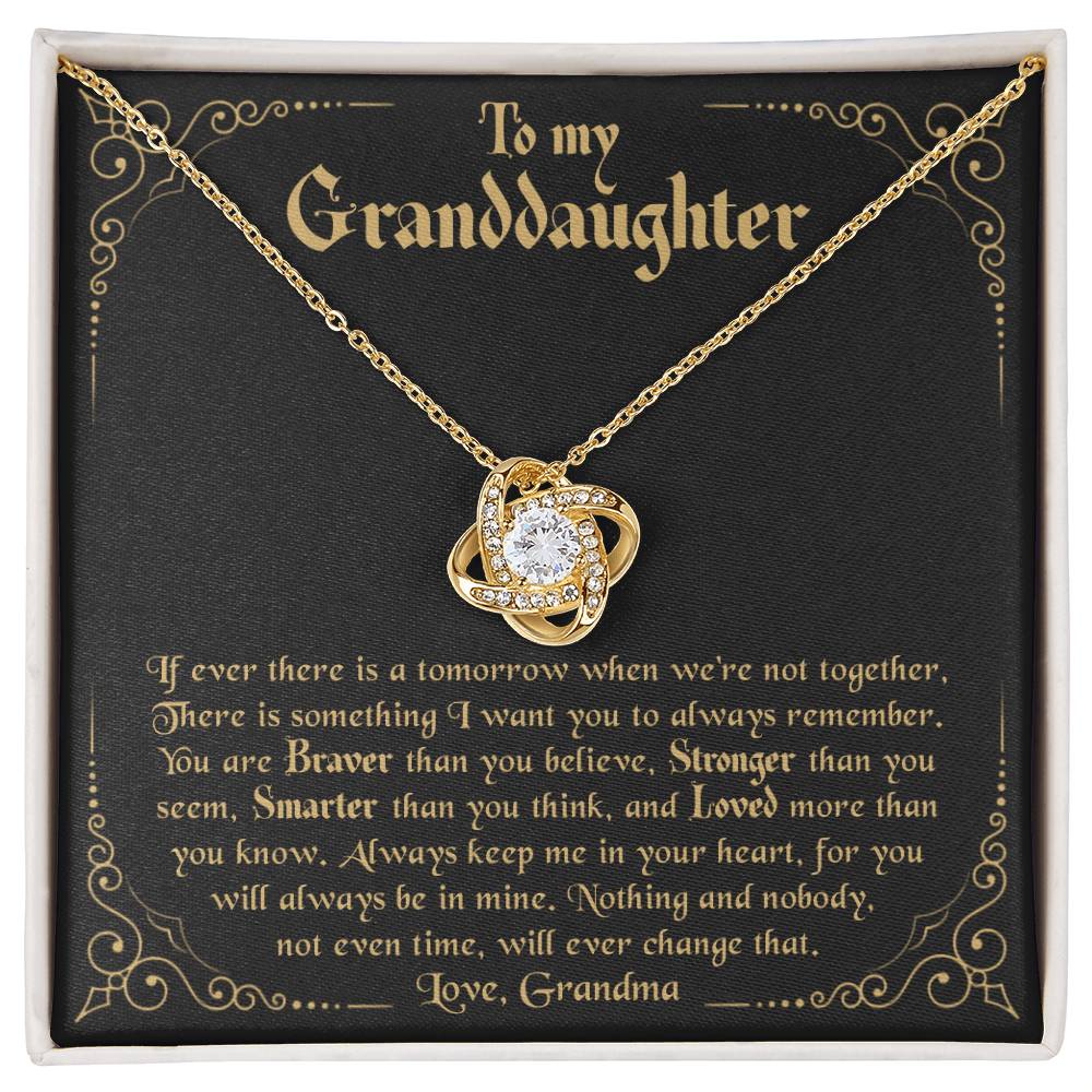 Granddaughter - Stronger - Love Knot Gift Set