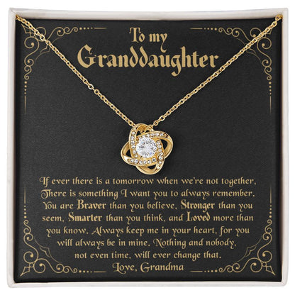Granddaughter - Stronger - Love Knot Gift Set