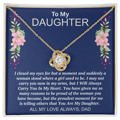 Dad to Daughter - My Eyes - Love Knot Gift Set