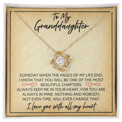 Granddaughter - Time - Love Knot Gift Set