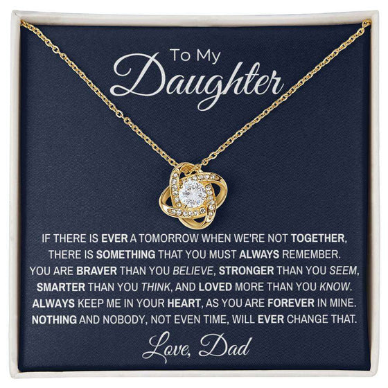 Give Love Gifts: Dad to Daughter - Loved - Love Knot Gift Set: 18K Yellow / Two-Tone Standard