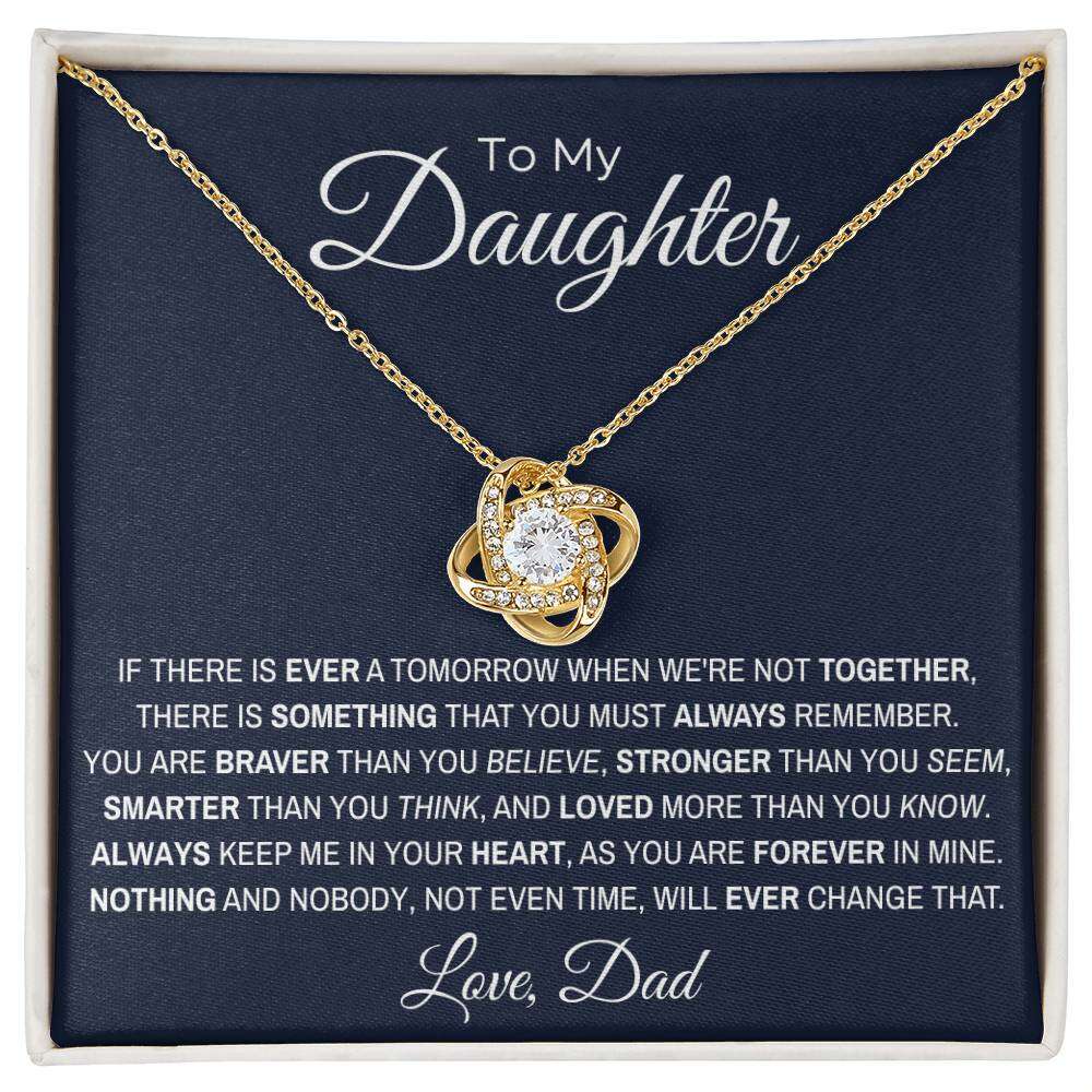 Give Love Gifts: Dad to Daughter - Loved - Love Knot Gift Set: 18K Yellow / Two-Tone Standard