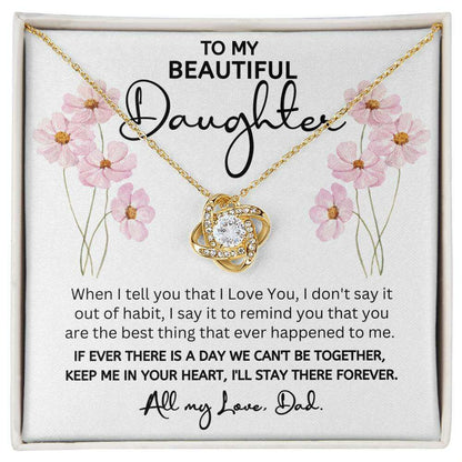 Give Love Gifts: Dad to Daughter - Best Thing - Love Knot Gift Set: 18K Yellow / Two-Tone Standard