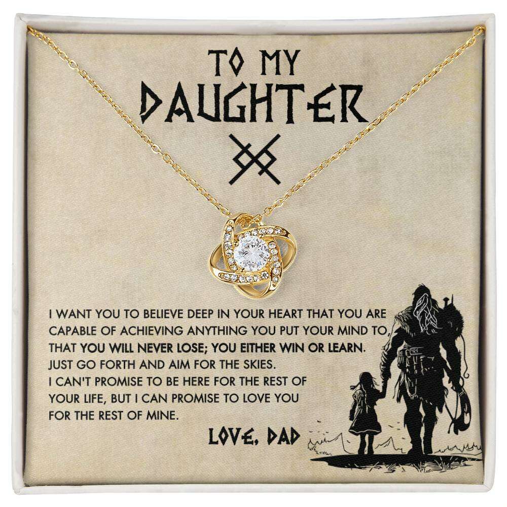 Give Love Gifts: Dad to Daughter - Capable - Love Knot Gift Set: 18K Yellow / Two-Tone Standard