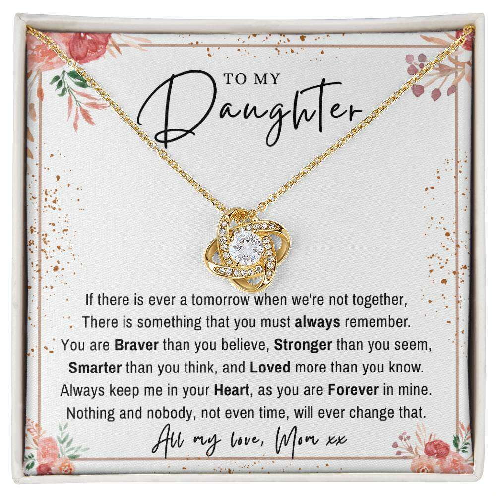 Give Love Gifts: Mom to Daughter - Remember - Love Knot Gift Set: 18K Yellow / Two-Tone Standard