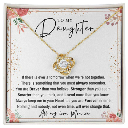 Give Love Gifts: Mom to Daughter - Remember - Love Knot Gift Set: 18K Yellow / Two-Tone Standard