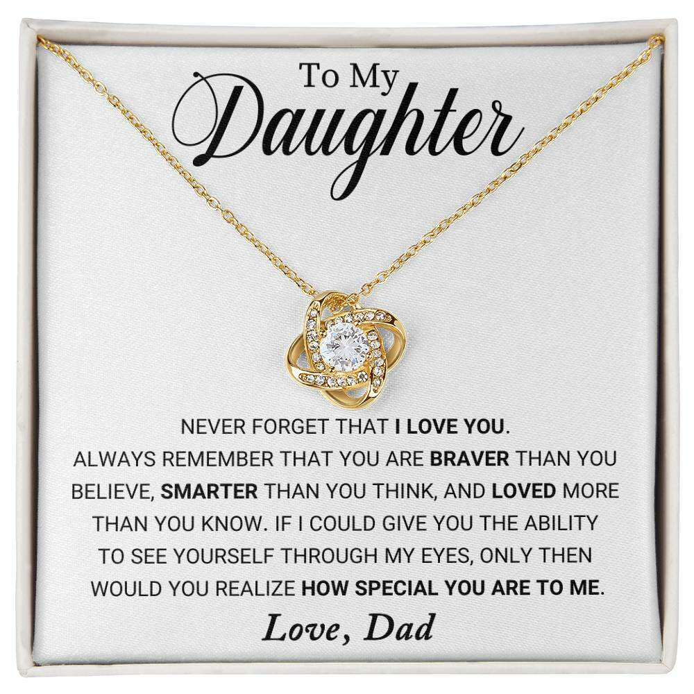 Give Love Gifts: Dad to Daughter - Special - Love Knot Gift Set: 18K Yellow / Two-Tone Standard