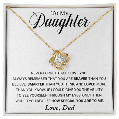 Give Love Gifts: Dad to Daughter - Special - Love Knot Gift Set: 18K Yellow / Two-Tone Standard