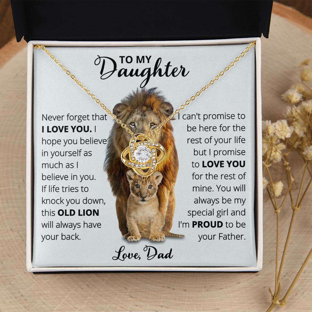 Give Love Gifts: Dad to Daughter - Believe - Love Knot Gift Set