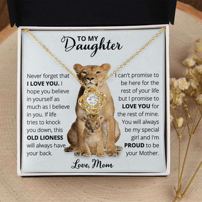 Give Love Gifts: Mom to Daughter - Believe - Love Knot Gift Set