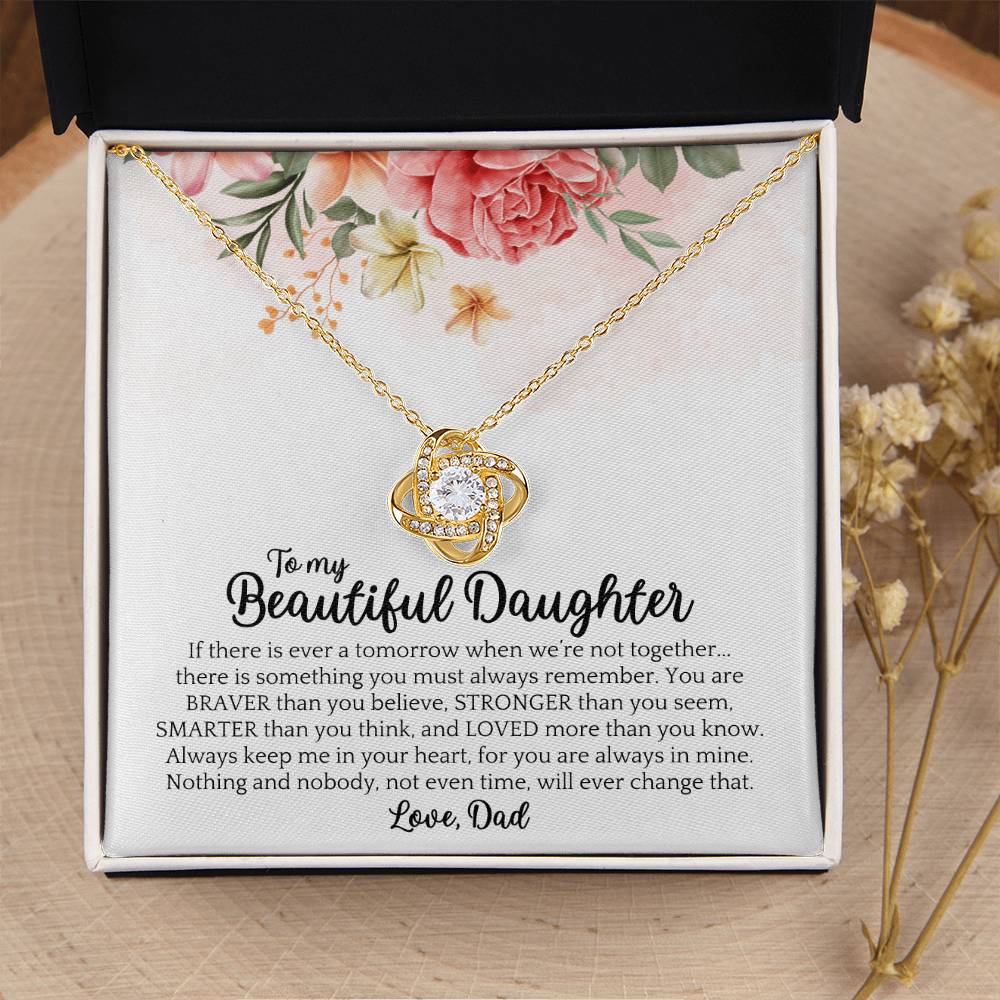 Dad to Daughter - Beautiful - Love Knot Gift Set