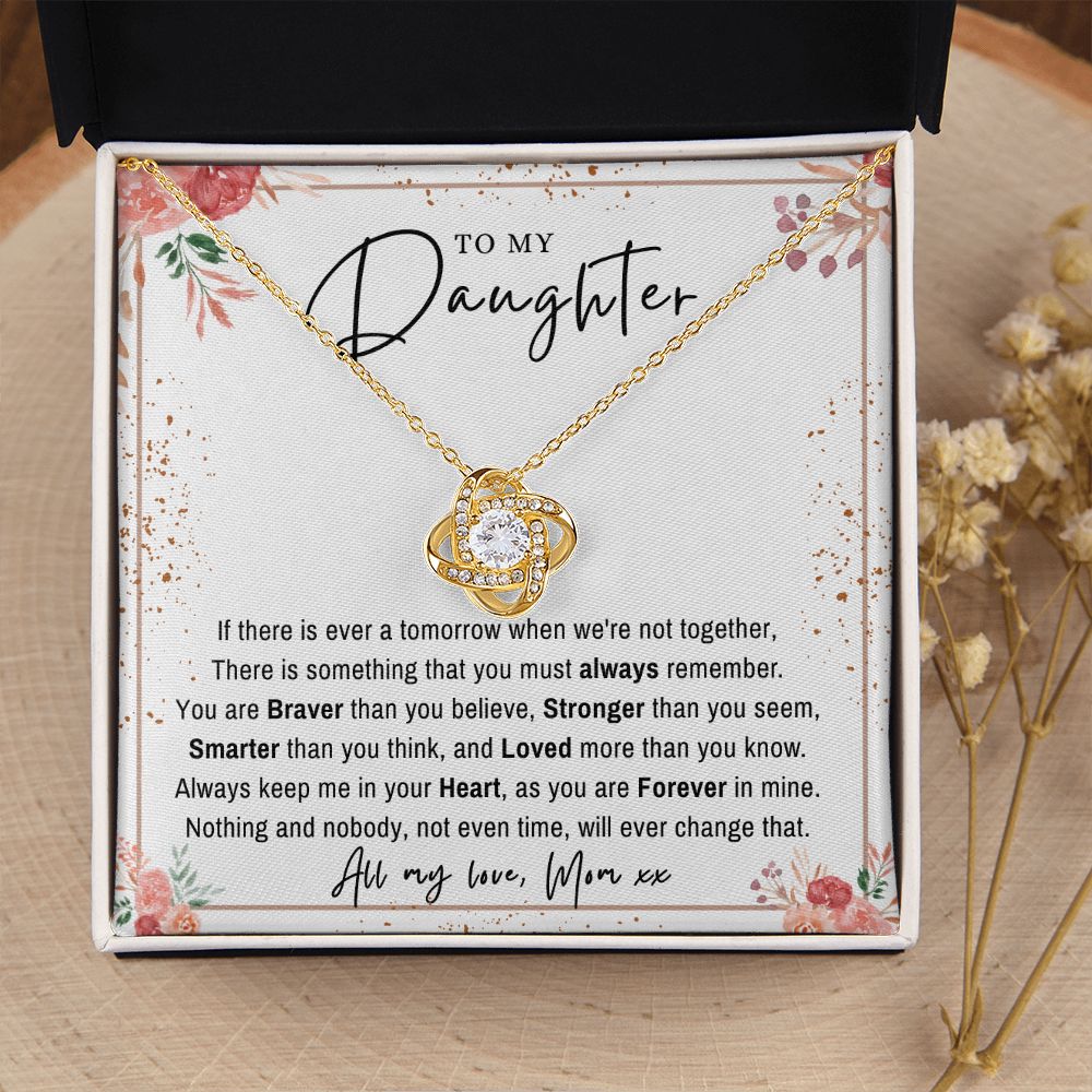 Mom to Daughter - Always Remember - Love Knot Necklace