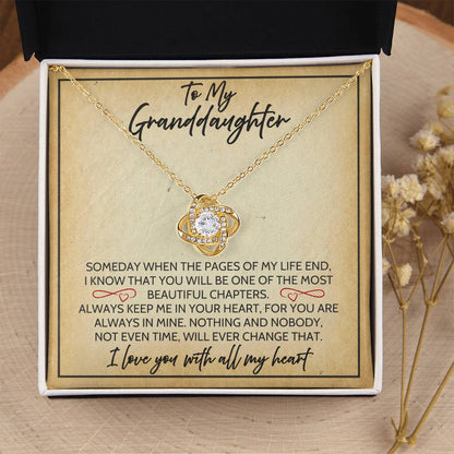 Granddaughter - Time - Love Knot Gift Set