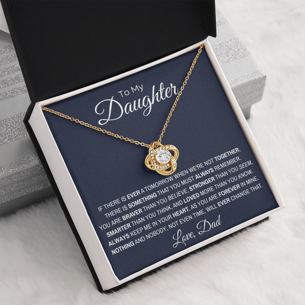 Dad to Daughter - Loved - Love Knot Necklace