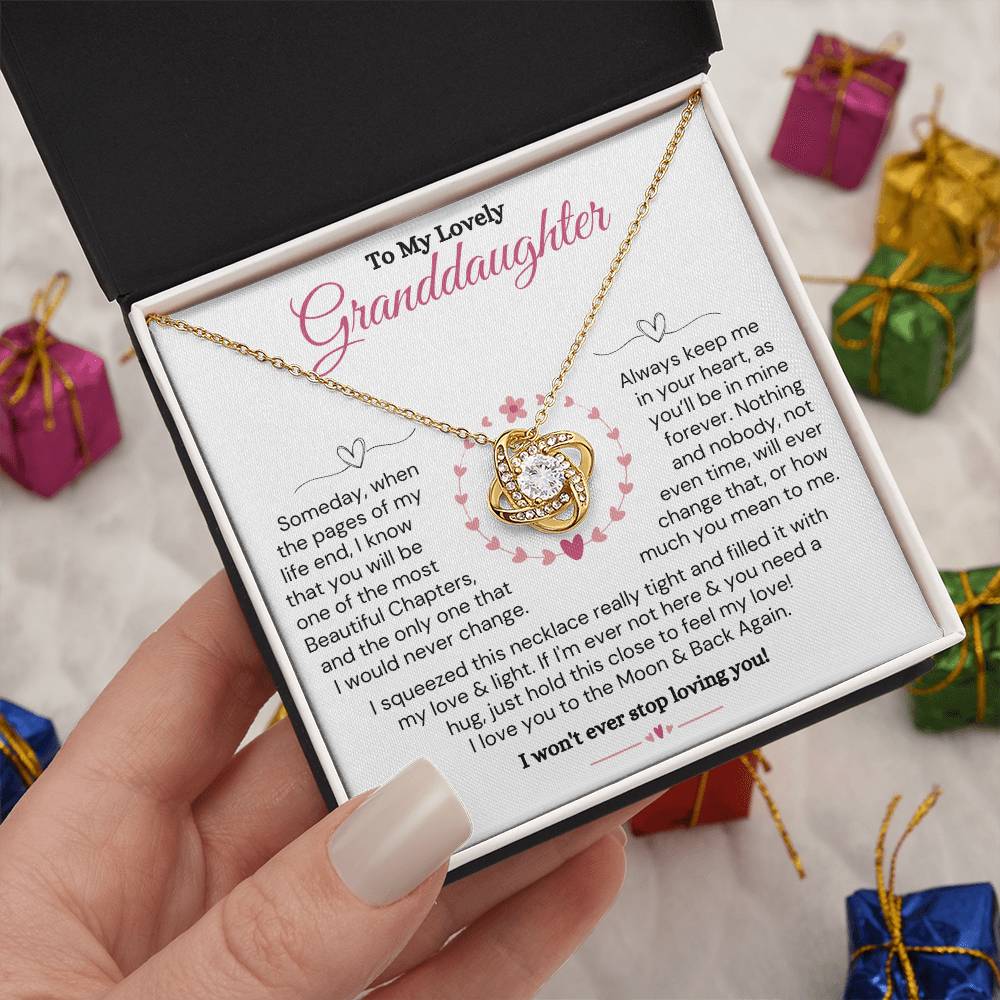 Granddaughter - Never Change - Love Knot Gift Set