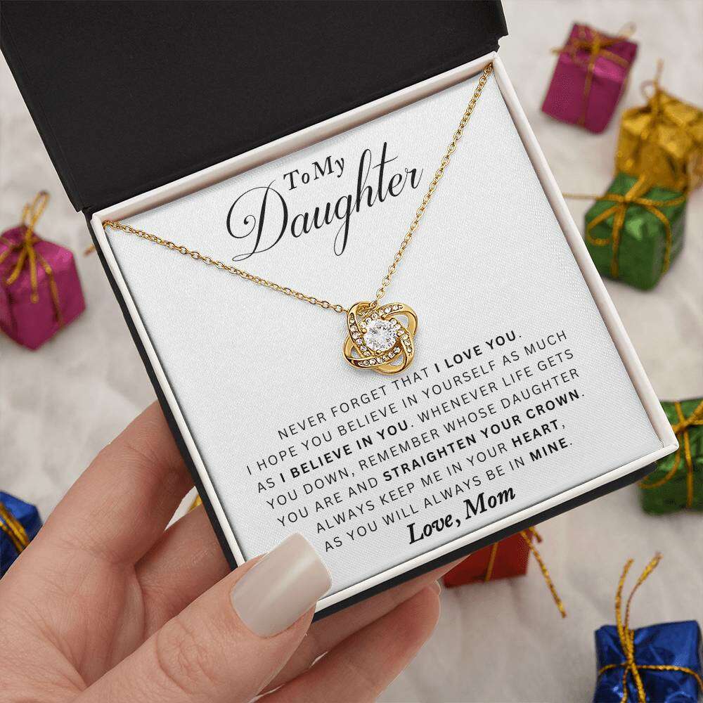 Give Love Gifts: Mom to Daughter - Never Forget - Love Knot Gift Set