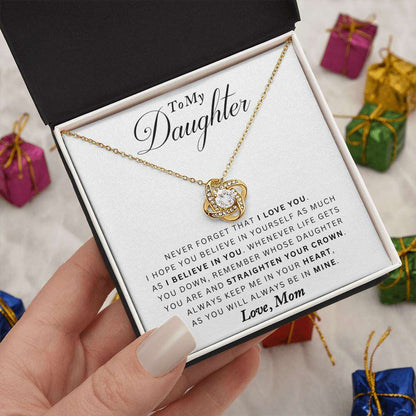 Give Love Gifts: Mom to Daughter - Never Forget - Love Knot Gift Set
