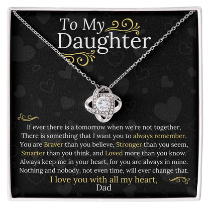 Dad to Daughter - My Heart - Love Knot Gift Set