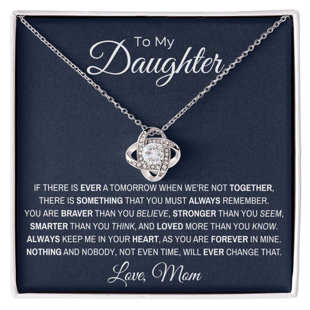 Give Love Gifts: Mom to Daughter - Loved - Love Knot Gift Set: 14K White / Two-Tone Standard
