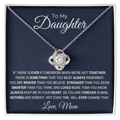 Give Love Gifts: Mom to Daughter - Loved - Love Knot Gift Set: 14K White / Two-Tone Standard