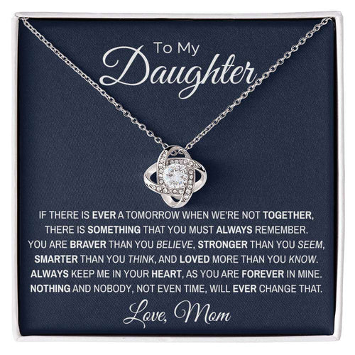 Give Love Gifts: Mom to Daughter - Loved - Love Knot Gift Set: 14K White / Two-Tone Standard