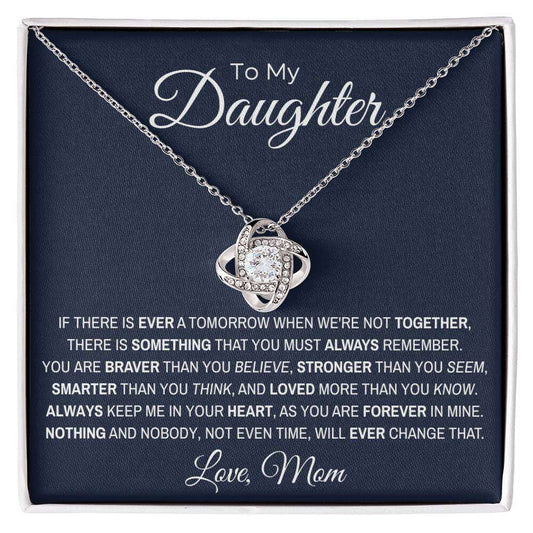 Give Love Gifts: Mom to Daughter - Loved - Love Knot Gift Set: 14K White / Two-Tone Standard