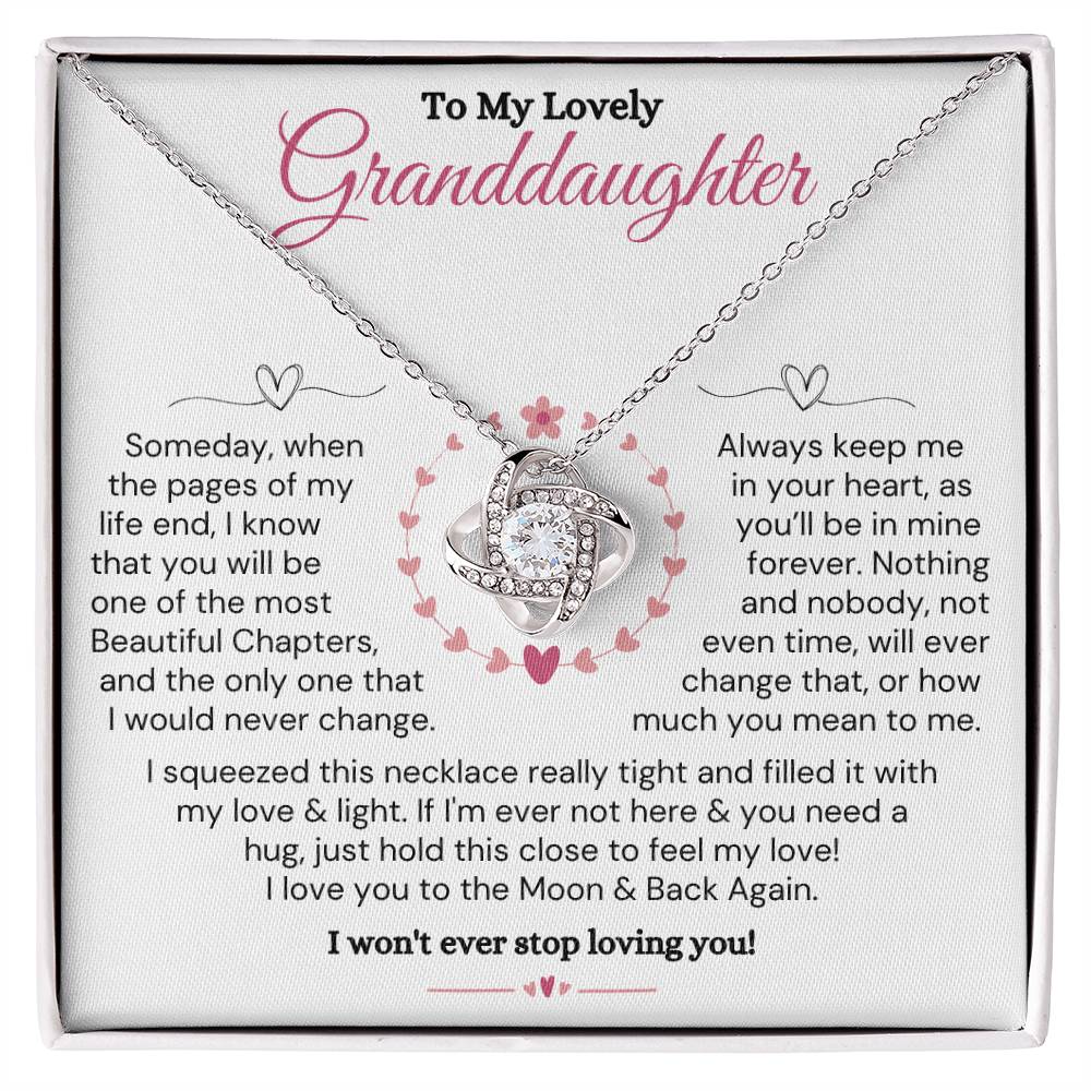 Granddaughter - Never Change - Love Knot Gift Set