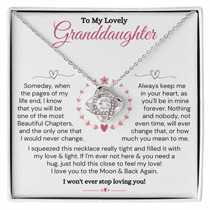 Granddaughter - Never Change - Love Knot Gift Set