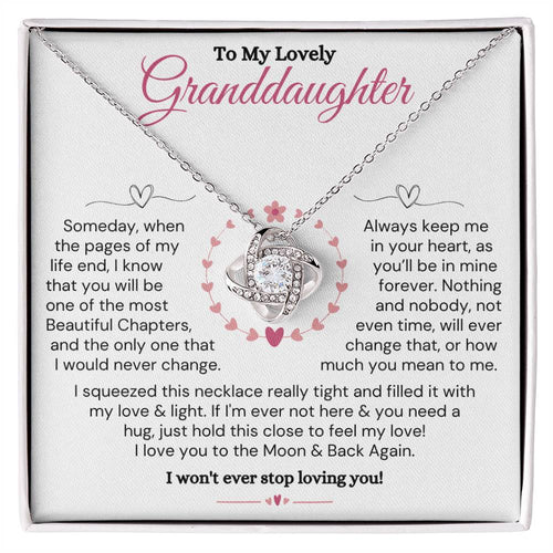 Granddaughter - Never Change - Love Knot Gift Set