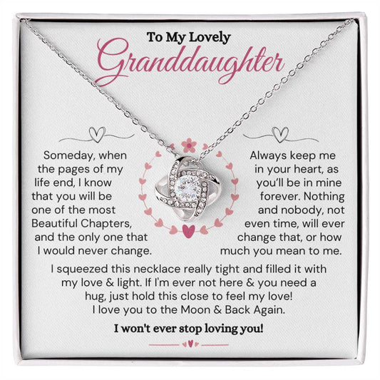 Granddaughter - Never Change - Love Knot Gift Set