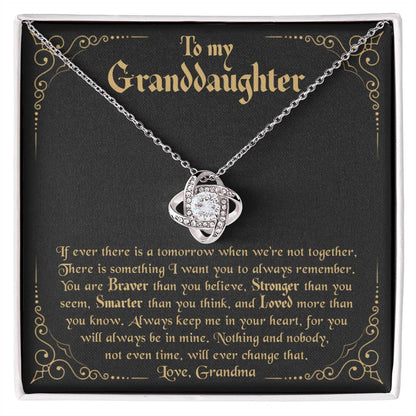 Granddaughter - Stronger - Love Knot Gift Set