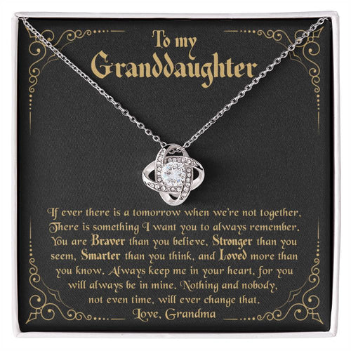 Granddaughter - Stronger - Love Knot Gift Set