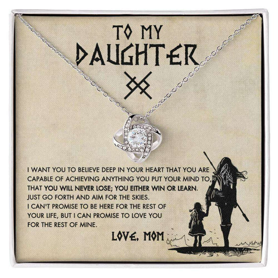 Give Love Gifts: Mom to Daughter - Capable - Love Knot Gift Set: 14K White / Two-Tone Standard