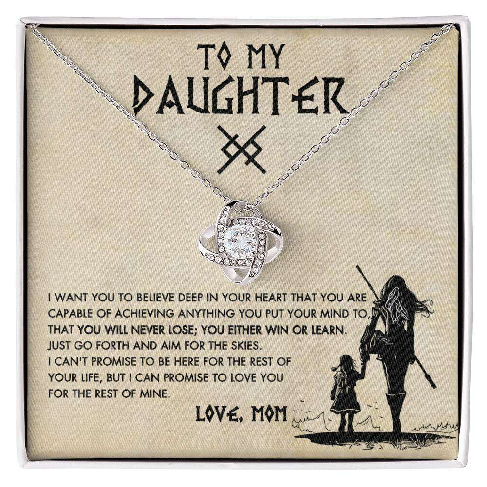 Give Love Gifts: Mom to Daughter - Capable - Love Knot Gift Set: 14K White / Two-Tone Standard