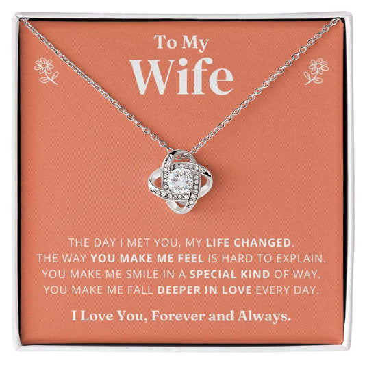 Give Love Gifts: Wife - Hard To Explain - Love Knot Gift Set: 14K White / Two-Tone Standard
