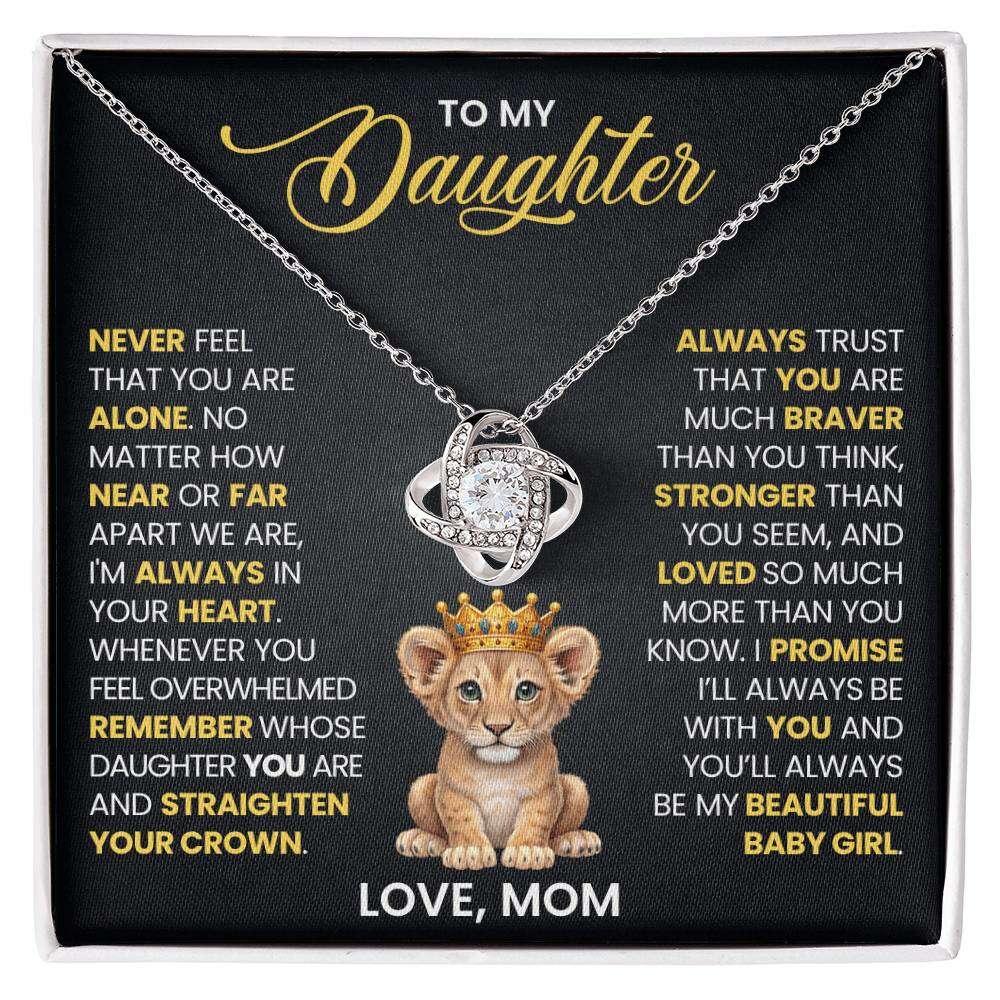 Give Love Gifts: Mom to Daughter - Crown - Love Knot Gift Set: 14K White / Two-Tone Standard