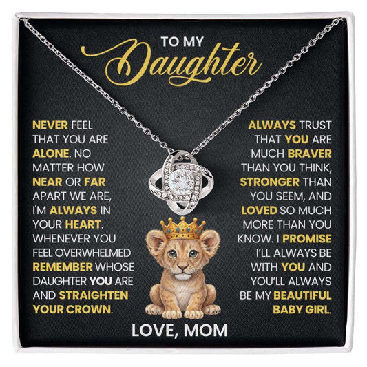 Give Love Gifts: Mom to Daughter - Crown - Love Knot Gift Set: 14K White / Two-Tone Standard